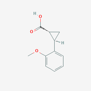 molecular formula C11H12O3 B3426031 (1R,2R)-2-(2-methoxyphenyl)cyclopropane-1-carboxylic acid CAS No. 5034-03-7