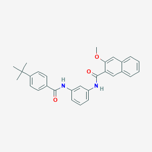 molecular formula C29H28N2O3 B342605 N-{3-[(4-tert-butylbenzoyl)amino]phenyl}-3-methoxy-2-naphthamide 