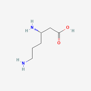 molecular formula C6H14N2O2 B3426055 (3S)-3,6-diaminohexanoic acid CAS No. 504-21-2