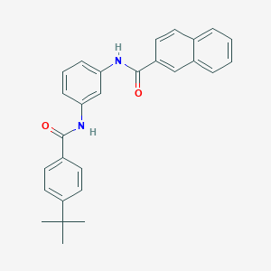molecular formula C28H26N2O2 B342606 N-{3-[(4-tert-butylbenzoyl)amino]phenyl}-2-naphthamide 