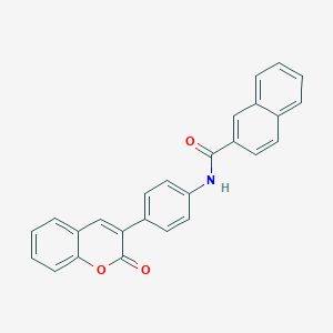 molecular formula C26H17NO3 B342608 N-[4-(2-oxo-2H-chromen-3-yl)phenyl]-2-naphthamide 