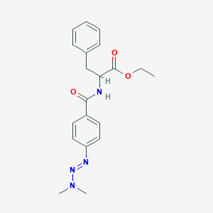 molecular formula C20H24N4O3 B034261 Ethyl 2-[[4-(dimethylaminodiazenyl)benzoyl]amino]-3-phenylpropanoate CAS No. 102516-74-5