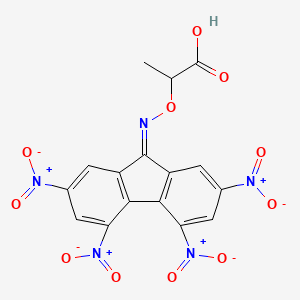 molecular formula C16H9N5O11 B3426116 2-(2,4,5,7-Tetranitro-9-fluorenylideneaminooxy)propionic acid CAS No. 50874-31-2