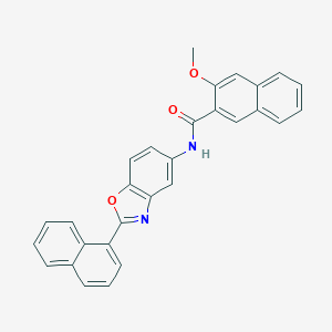 molecular formula C29H20N2O3 B342612 3-methoxy-N-[2-(1-naphthyl)-1,3-benzoxazol-5-yl]-2-naphthamide 