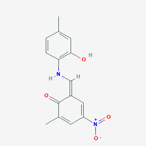 molecular formula C15H14N2O4 B342616 (6Z)-6-[(2-hydroxy-4-methylanilino)methylidene]-2-methyl-4-nitrocyclohexa-2,4-dien-1-one 