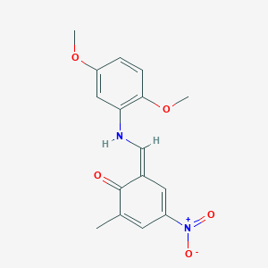 molecular formula C16H16N2O5 B342617 (6Z)-6-[(2,5-dimethoxyanilino)methylidene]-2-methyl-4-nitrocyclohexa-2,4-dien-1-one 