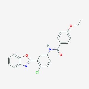 molecular formula C22H17ClN2O3 B342619 N-[3-(1,3-benzoxazol-2-yl)-4-chlorophenyl]-4-ethoxybenzamide 