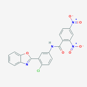 molecular formula C20H11ClN4O6 B342620 N-[3-(1,3-benzoxazol-2-yl)-4-chlorophenyl]-2,4-bisnitrobenzamide 