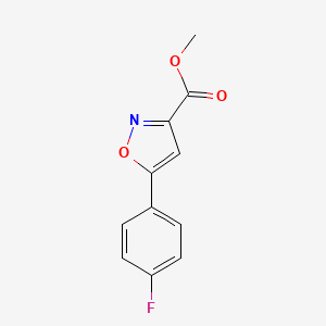molecular formula C11H8FNO3 B3426296 5-(4-氟苯基)异恶唑-3-甲酸甲酯 CAS No. 517870-16-5