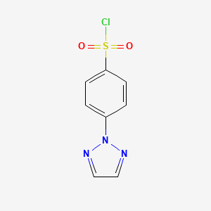 molecular formula C8H6ClN3O2S B3426297 Benzenesulfonyl chloride, 4-(2H-1,2,3-triazol-2-yl)- CAS No. 517919-17-4