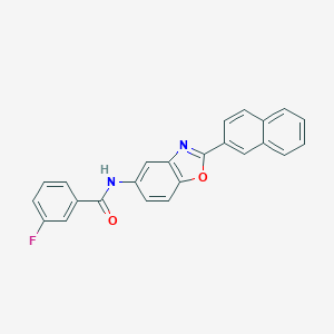molecular formula C24H15FN2O2 B342630 3-fluoro-N-[2-(2-naphthyl)-1,3-benzoxazol-5-yl]benzamide 