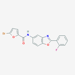 molecular formula C18H10BrFN2O3 B342631 5-bromo-N-[2-(2-fluorophenyl)-1,3-benzoxazol-5-yl]furan-2-carboxamide 