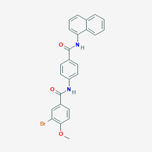 molecular formula C25H19BrN2O3 B342632 3-bromo-4-methoxy-N-{4-[(1-naphthylamino)carbonyl]phenyl}benzamide 