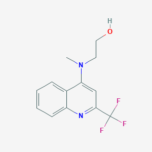 molecular formula C13H13F3N2O B3426329 2-{Methyl[2-(trifluoromethyl)quinolin-4-yl]amino}ethan-1-ol CAS No. 519056-52-1