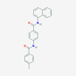 molecular formula C25H20N2O2 B342633 4-[(4-methylbenzoyl)amino]-N-(1-naphthyl)benzamide 