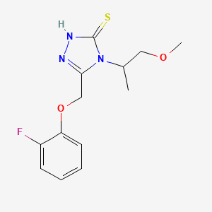 molecular formula C13H16FN3O2S B3426399 5-(2-fluorophenoxymethyl)-4-(1-methoxypropan-2-yl)-4H-1,2,4-triazole-3-thiol CAS No. 522624-44-8