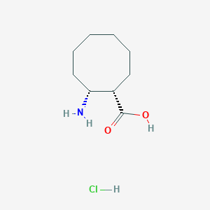 molecular formula C9H18ClNO2 B3426407 (1S,2R)-2-氨基-环辛烷羧酸盐酸盐 CAS No. 522644-10-6