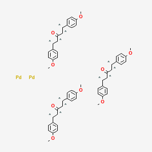 molecular formula C57H54O9Pd2 B3426453 Tris[MU-[(1,2-eta:4,5-eta)-(1E,4E)-1,5-bis(4-methoxyphenyl)-1,4-pentadien-3-one]]DI-palladium CAS No. 52552-56-4