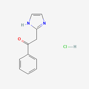 molecular formula C11H11ClN2O B3426525 2-(1H-imidazol-2-yl)-1-phenylethanone hydrochloride CAS No. 52855-75-1