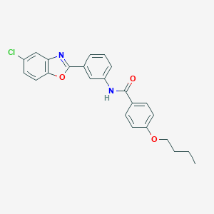molecular formula C24H21ClN2O3 B342664 4-butoxy-N-[3-(5-chloro-1,3-benzoxazol-2-yl)phenyl]benzamide 