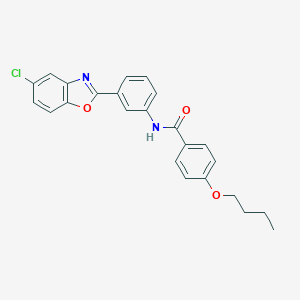 4-butoxy-N-[3-(5-chloro-1,3-benzoxazol-2-yl)phenyl]benzamide