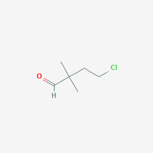 molecular formula C6H11ClO B3426640 4-Chloro-2,2-dimethylbutanal CAS No. 53840-27-0