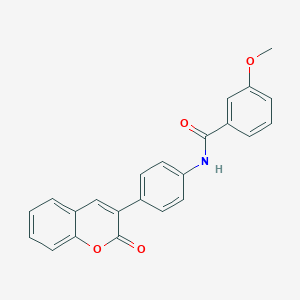 3-methoxy-N-[4-(2-oxo-2H-chromen-3-yl)phenyl]benzamide