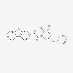 (6Z)-4-benzyl-2-bromo-6-[(dibenzofuran-3-ylamino)methylidene]cyclohexa-2,4-dien-1-one