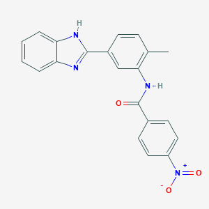 molecular formula C21H16N4O3 B342669 N-[5-(1H-benzimidazol-2-yl)-2-methylphenyl]-4-nitrobenzamide 