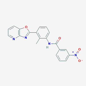 molecular formula C20H14N4O4 B342674 N-[2-methyl-3-([1,3]oxazolo[4,5-b]pyridin-2-yl)phenyl]-3-nitrobenzamide 