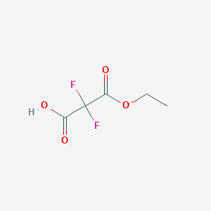 molecular formula C5H6F2O4 B3426776 Propanedioic acid, 2,2-difluoro-, 1-ethyl ester CAS No. 54404-52-3