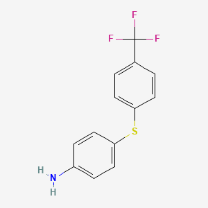 molecular formula C13H10F3NS B3426782 4-{[4-(Trifluoromethyl)phenyl]sulfanyl}aniline CAS No. 54458-05-8