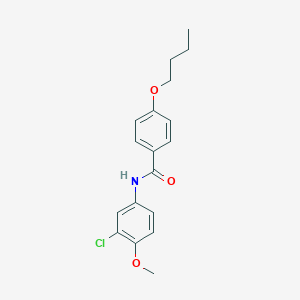 molecular formula C18H20ClNO3 B342682 4-butoxy-N-(3-chloro-4-methoxyphenyl)benzamide 