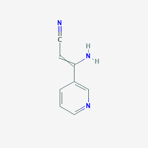 molecular formula C8H7N3 B3426902 3-Amino-3-(pyridin-3-yl)prop-2-enenitrile CAS No. 55330-45-5