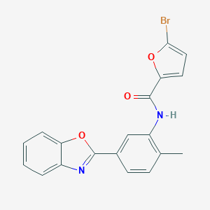 molecular formula C19H13BrN2O3 B342691 N-[5-(1,3-benzoxazol-2-yl)-2-methylphenyl]-5-bromo-2-furamide 