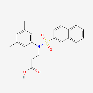 molecular formula C21H21NO4S B3426924 3-[N-(3,5-dimethylphenyl)naphthalene-2-sulfonamido]propanoic acid CAS No. 554438-64-1