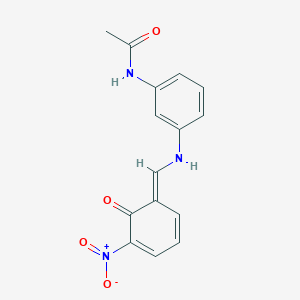 N-[3-[[(E)-(5-nitro-6-oxocyclohexa-2,4-dien-1-ylidene)methyl]amino]phenyl]acetamide