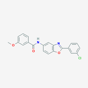 molecular formula C21H15ClN2O3 B342696 N-[2-(3-chlorophenyl)-1,3-benzoxazol-5-yl]-3-methoxybenzamide 