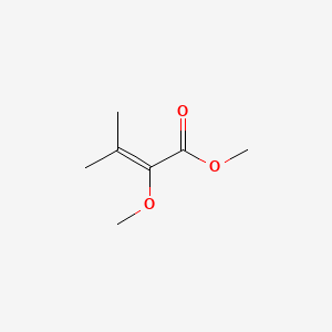 molecular formula C7H12O3 B3427016 2-Butenoic acid, 2-methoxy-3-methyl-, methyl ester CAS No. 56009-32-6