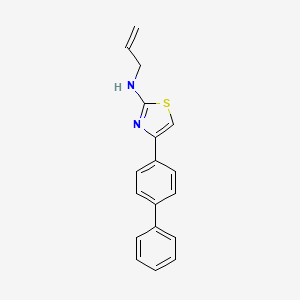 molecular formula C18H16N2S B3427020 4-(4-phenylphenyl)-N-(prop-2-en-1-yl)-1,3-thiazol-2-amine CAS No. 560995-23-5