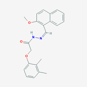 molecular formula C22H22N2O3 B342704 2-(2,3-dimethylphenoxy)-N'-[(2-methoxy-1-naphthyl)methylene]acetohydrazide 