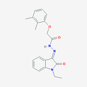 2-(2,3-dimethylphenoxy)-N-[(E)-(1-ethyl-2-oxoindol-3-ylidene)amino]acetamide