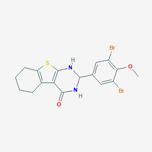 molecular formula C17H16Br2N2O2S B342707 2-(3,5-dibromo-4-methoxyphenyl)-2,3,5,6,7,8-hexahydro[1]benzothieno[2,3-d]pyrimidin-4(1H)-one 