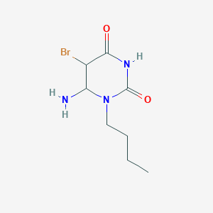 molecular formula C8H12BrN3O2 B3427073 6-Amino-5-bromo-1-butyl-1H-pyrimidine-2,4-dione CAS No. 565165-71-1