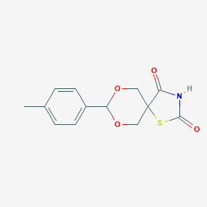 molecular formula C13H13NO4S B342719 8-(4-Methylphenyl)-7,9-dioxa-1-thia-3-azaspiro[4.5]decane-2,4-dione 