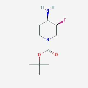 molecular formula C10H19FN2O2 B3427247 (3S,4R)-tert-Butyl 4-amino-3-fluoropiperidine-1-carboxylate CAS No. 577691-56-6