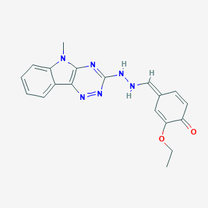 (4Z)-2-ethoxy-4-[[2-(5-methyl-[1,2,4]triazino[5,6-b]indol-3-yl)hydrazinyl]methylidene]cyclohexa-2,5-dien-1-one
