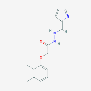 molecular formula C15H17N3O2 B342750 2-(2,3-dimethylphenoxy)-N'-[(E)-pyrrol-2-ylidenemethyl]acetohydrazide 