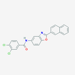 molecular formula C24H14Cl2N2O2 B342758 3,4-dichloro-N-[2-(2-naphthyl)-1,3-benzoxazol-5-yl]benzamide 