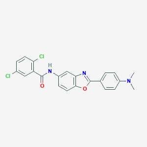 molecular formula C22H17Cl2N3O2 B342760 2,5-dichloro-N-{2-[4-(dimethylamino)phenyl]-1,3-benzoxazol-5-yl}benzamide 